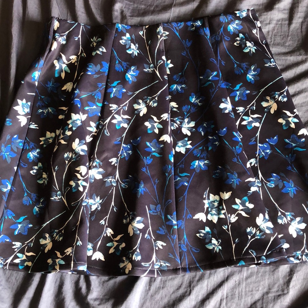 Blue floral skirt